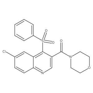 (6-Chloro-4-(phenylsulfonyl)quinolin-3-yl)(morpholino)methanone结构式