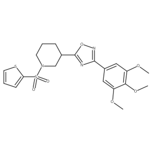 1-(Thiophene-2-sulfonyl)-3-[3-(3,4,5-trimethoxyphenyl)-1,2,4-oxadiazol-5-yl]piperidine Structure
