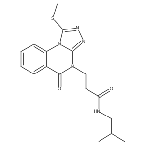 N-(2-methylpropyl)-3-[1-(methylsulfanyl)-5-oxo-4H,5H-[1,2,4]triazolo[4,3-a]quinazolin-4-yl]propanamide Structure