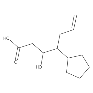 3-Hydroxy-4-cyclopentylhept-6-enoic acid Structure