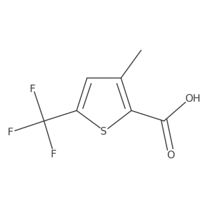 3-Methyl-5-(trifluoromethyl)thiophene-2-carboxylic acid结构式