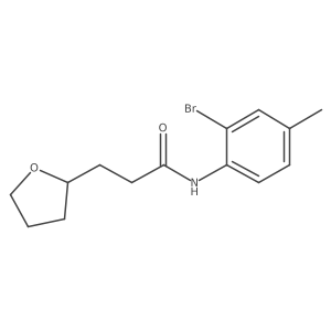 n-(2-Bromo-4-methylphenyl)-3-(tetrahydrofuran-2-yl)propanamide结构式
