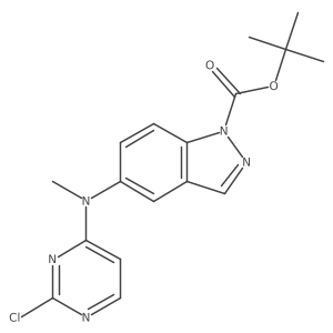 tert-butyl 5-((2-chloropyrimidin-4-yl)(methyl)amino)-1H-indazole-1-carboxylate Structure