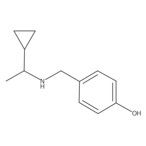 4-{[(1-Cyclopropylethyl)amino]methyl}phenol结构式