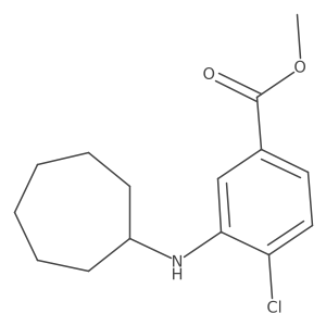 Benzoic acid, 4-chloro-3-(cycloheptylamino)-, methyl ester结构式