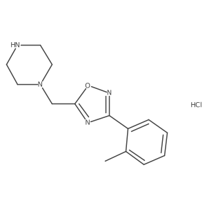 1-{[3-(2-Methylphenyl)-1,2,4-oxadiazol-5-yl]methyl}piperazine hydrochloride结构式