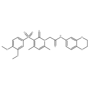 N-(2,3-dihydrobenzo[b][1,4]dioxin-6-yl)-2-(3-((3,4-dimethoxyphenyl)sulfonyl)-4,6-dimethyl-2-oxopyridin-1(2H)-yl)acetamide结构式