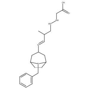 2-[2-[2-Methyl-3-[[8-(phenylmethyl)-8-azabicyclo[3.2.1]oct-3-yl]imino]propyl]hydrazinyl]acetic acid结构式