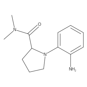 1-(2-aminophenyl)-N,N-dimethylpyrrolidine-2-carboxamide结构式