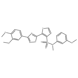 2-[3-(3,4-dimethoxyphenyl)-1,2,4-oxadiazol-5-yl]-N-(3-methoxyphenyl)-N-methylthiophene-3-sulfonamide结构式