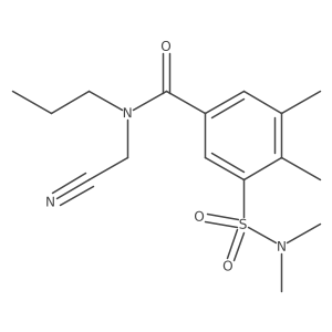 N-(cyanomethyl)-3-(dimethylsulfamoyl)-4,5-dimethyl-N-propylbenzamide Structure
