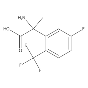 (I+/-R)-I+/--Amino-5-fluoro-I+/--methyl-2-(trifluoromethyl)benzeneacetic acid结构式