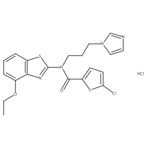 N-(3-(1H-imidazol-1-yl)propyl)-5-chloro-N-(4-ethoxybenzo[d]thiazol-2-yl)thiophene-2-carboxamide hydrochloride结构式