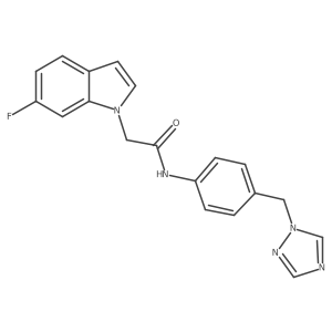 2-(6-fluoro-1H-indol-1-yl)-N-[4-(1H-1,2,4-triazol-1-ylmethyl)phenyl]acetamide Structure