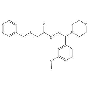 2-(benzylthio)-N-(2-(3-methoxyphenyl)-2-morpholinoethyl)acetamide Structure