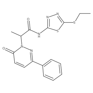 N-(5-(ethylthio)-1,3,4-thiadiazol-2-yl)-2-(6-oxo-3-phenylpyridazin-1(6H)-yl)propanamide Structure