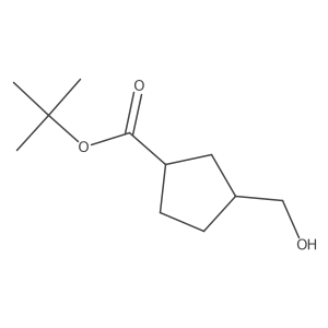 Tert-butyl 3-(hydroxymethyl)cyclopentane-1-carboxylate结构式