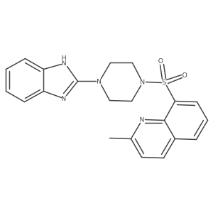 8-((4-(1H-benzo[d]imidazol-2-yl)piperazin-1-yl)sulfonyl)-2-methylquinoline Structure