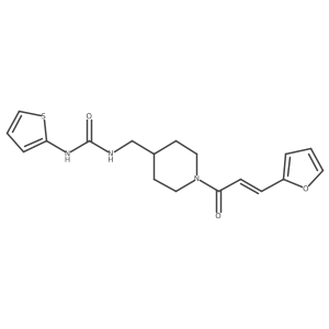 (E)-1-((1-(3-(furan-2-yl)acryloyl)piperidin-4-yl)methyl)-3-(thiophen-2-yl)urea Structure