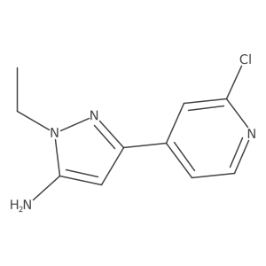 3-(2-Chloropyridin-4-yl)-1-ethyl-1H-pyrazol-5-amine Structure