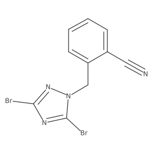 2-[(3,5-Dibromo-1H-1,2,4-triazol-1-yl)methyl]benzonitrile结构式