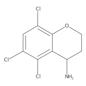 (4R)-5,6,8-Trichloro-3,4-dihydro-2H-1-benzopyran-4-amine结构式