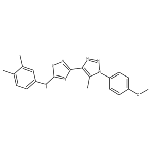 N-(3,4-dimethylphenyl)-3-[1-(4-methoxyphenyl)-5-methyl-1H-1,2,3-triazol-4-yl]-1,2,4-thiadiazol-5-amine结构式