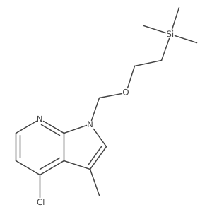 4-Chloro-3-methyl-1-[[2-(trimethylsilyl)ethoxy]methyl]-1H-pyrrolo[2,3-b]pyridine结构式