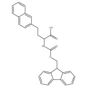 (S)-2-((((9H-Fluoren-9-yl)methoxy)carbonyl)amino)-4-(naphthalen-2-yl)butanoic acid Structure