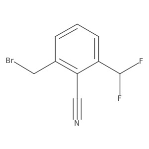 2-(Bromomethyl)-6-(difluoromethyl)benzonitrile Structure