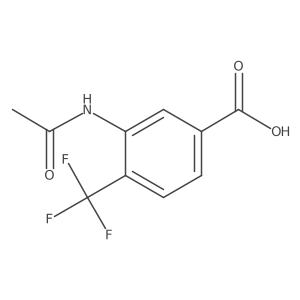 2-Acetamido-alpha,alpha,alpha-trifluoro-p-toluic acid Structure