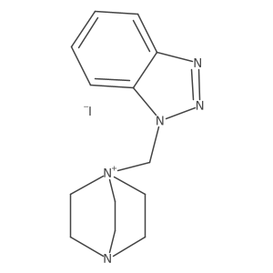 1-(1H-1,2,3-Benzotriazol-1-ylmethyl)-1,4-diazabicyclo[2.2.2]octan-1-ium iodide结构式