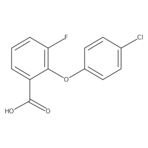 2-(4-Chlorophenoxy)-3-fluorobenzoic acid Structure