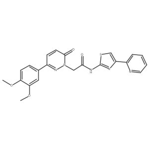 2-[3-(3,4-dimethoxyphenyl)-6-oxopyridazin-1(6H)-yl]-N-[(2Z)-4-(pyridin-2-yl)-1,3-thiazol-2(3H)-ylidene]acetamide结构式