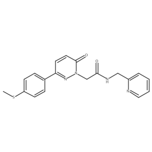 2-[3-[4-(methylsulfanyl)phenyl]-6-oxo-1(6H)-pyridazinyl]-N~1~-(2-pyridylmethyl)acetamide Structure