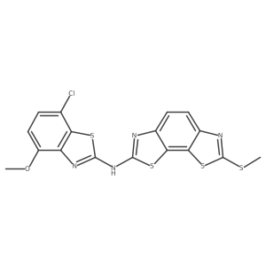 N-(7-chloro-4-methoxybenzo[d]thiazol-2-yl)-7-(methylthio)benzo[1,2-d:4,3-d']bis(thiazole)-2-amine Structure