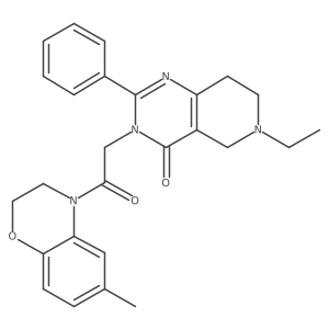 6-ethyl-3-(2-(6-methyl-2H-benzo[b][1,4]oxazin-4(3H)-yl)-2-oxoethyl)-2-phenyl-5,6,7,8-tetrahydropyrido[4,3-d]pyrimidin-4(3H)-one Structure