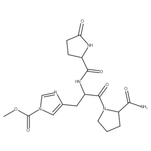 L-Prolinamide, 5-oxo-L-prolyl-1-(methoxycarbonyl Structure