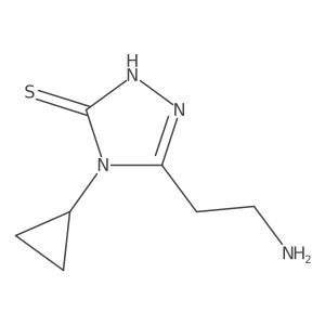 5-(2-Aminoethyl)-4-cyclopropyl-4H-1,2,4-triazole-3-thiol结构式