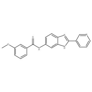 3-methoxy-N-[2-(pyridin-3-yl)-1H-benzimidazol-5-yl]benzamide结构式