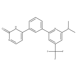 4-[3-(6-Dimethylamino-4-trifluoromethyl-pyridin-2-yl)-phenyl]-pyrimidin-2-ol结构式