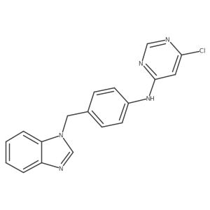 N-(4-((1H-Benzo[d]imidazol-1-yl)methyl)phenyl)-6-chloropyrimidin-4-amine结构式