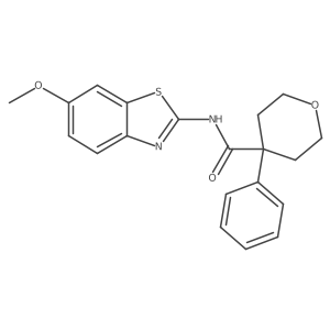 N-(6-methoxy-1,3-benzothiazol-2-yl)-4-phenyltetrahydro-2H-pyran-4-carboxamide Structure