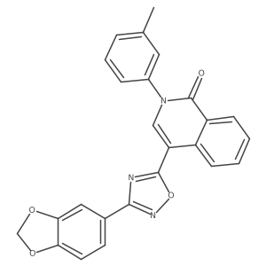 4-[3-(1,3-benzodioxol-5-yl)-1,2,4-oxadiazol-5-yl]-2-(3-methylphenyl)isoquinolin-1(2H)-one Structure