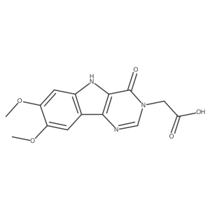 (7,8-dimethoxy-4-oxo-4,5-dihydro-3H-pyrimido[5,4-b]indol-3-yl)acetic acid结构式