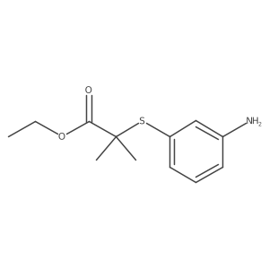 Ethyl 2-[(3-aminophenyl)thio]-2-methylpropanoate Structure