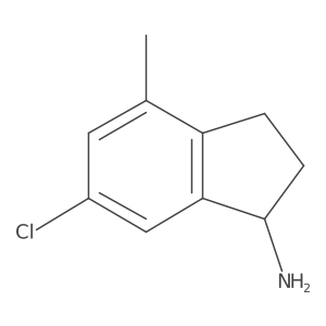 6-Chloro-4-methyl-2,3-dihydro-1H-inden-1-amine结构式