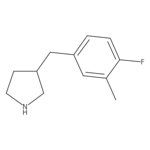 3-(4-Fluoro-3-methylbenzyl)pyrrolidine结构式