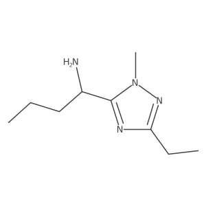 1-(3-ethyl-1-methyl-1H-1,2,4-triazol-5-yl)butan-1-amine结构式