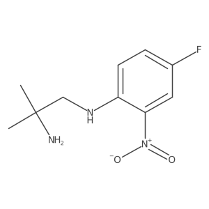 N1-(4-fluoro-2-nitrophenyl)-2-methylpropane-1,2-diamine结构式